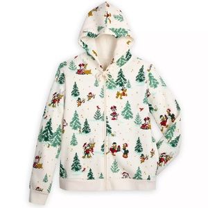 Disney White Sweater with Festive Print